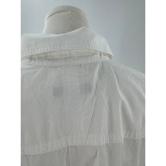Quince Organic Cotton Poplin White Shirt Button Down Top Classic Large NWT - Picture 7 of 10